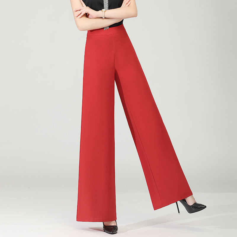 High-waisted wide-leg dance pants