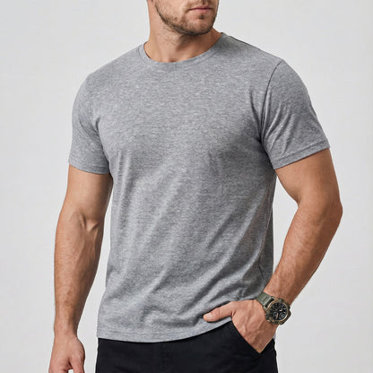 Mens Round Neck Short Sleeve T-Shirt
