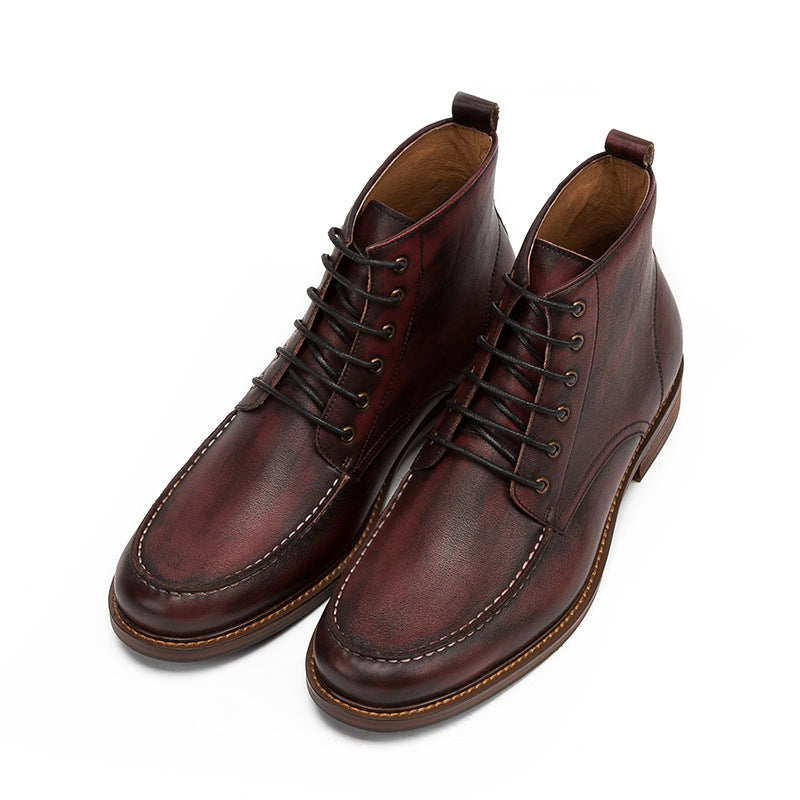 Retro Martin Boots Van Echte Koeienhuid