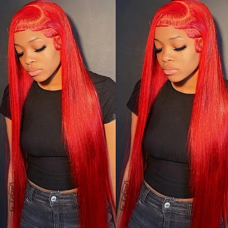 Synthetic Long Straight Front Lace Wig