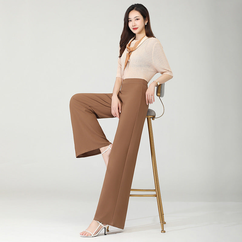 High-waisted wide-leg dance pants