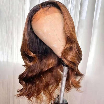 Real Human Hair Former Lace Head Cap Gradient Wig