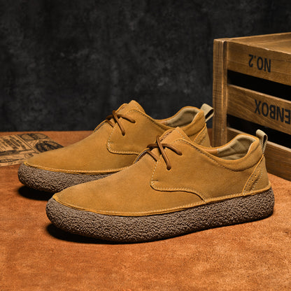 Mens Suede Leather Casual Sneakers