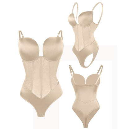 Women Backless Shaping Bodysuit Tummy Control