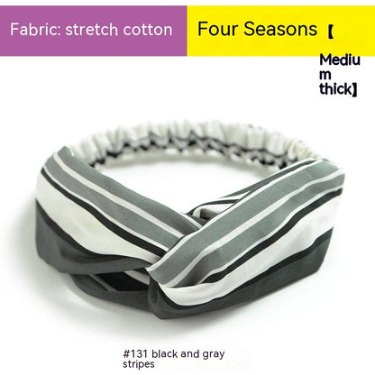 Elastische gekruiste chiffon hoofdband in Boheemse stijl