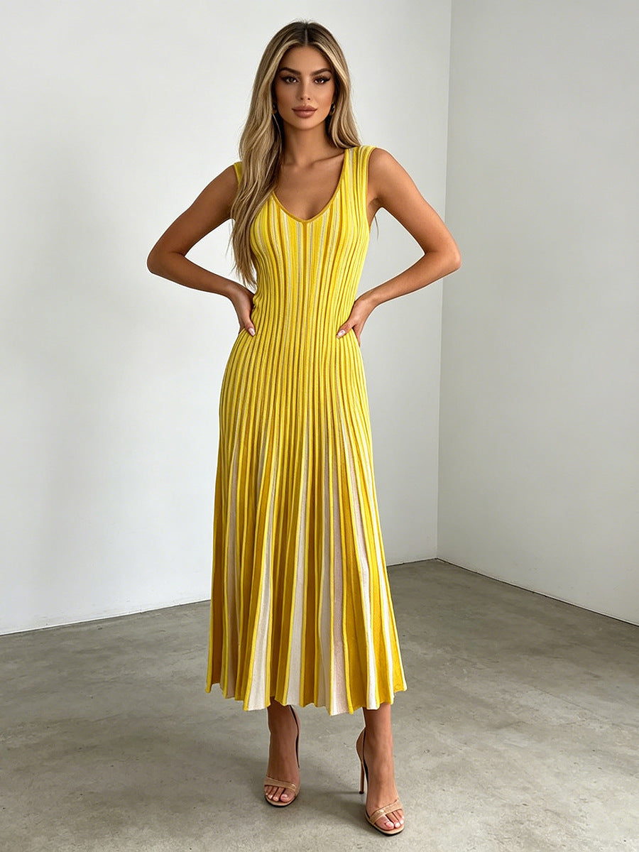 Elegant Mature Style Commuter Long Dress