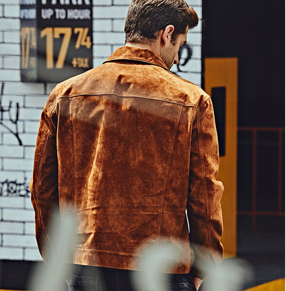 Amerikaans Leren Bikerjack Voor Heren