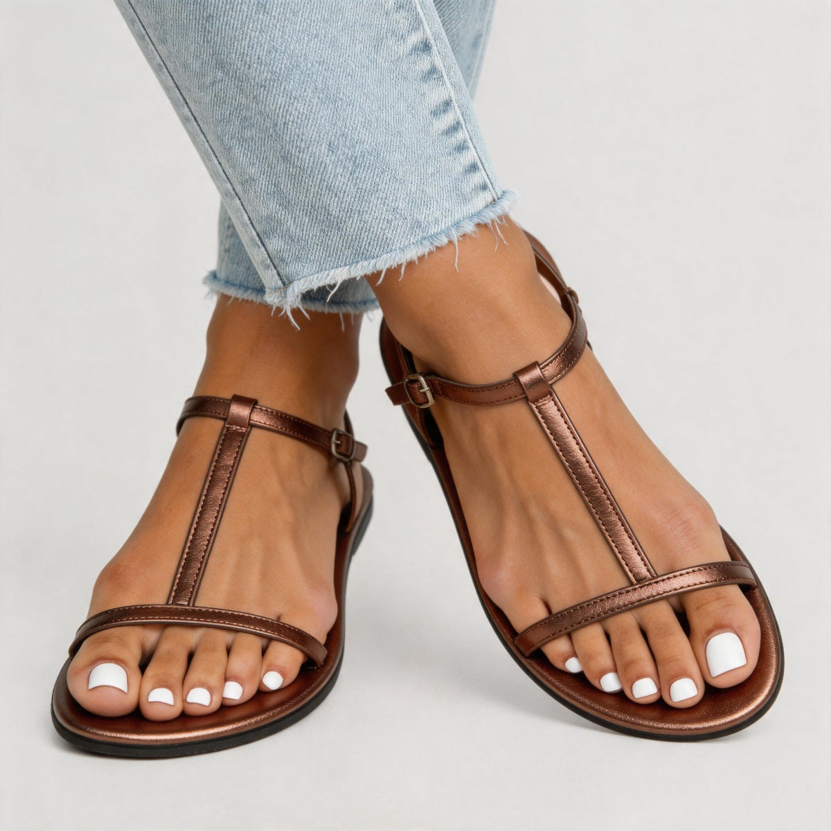 Women's Chunky Heel Roman Sandals