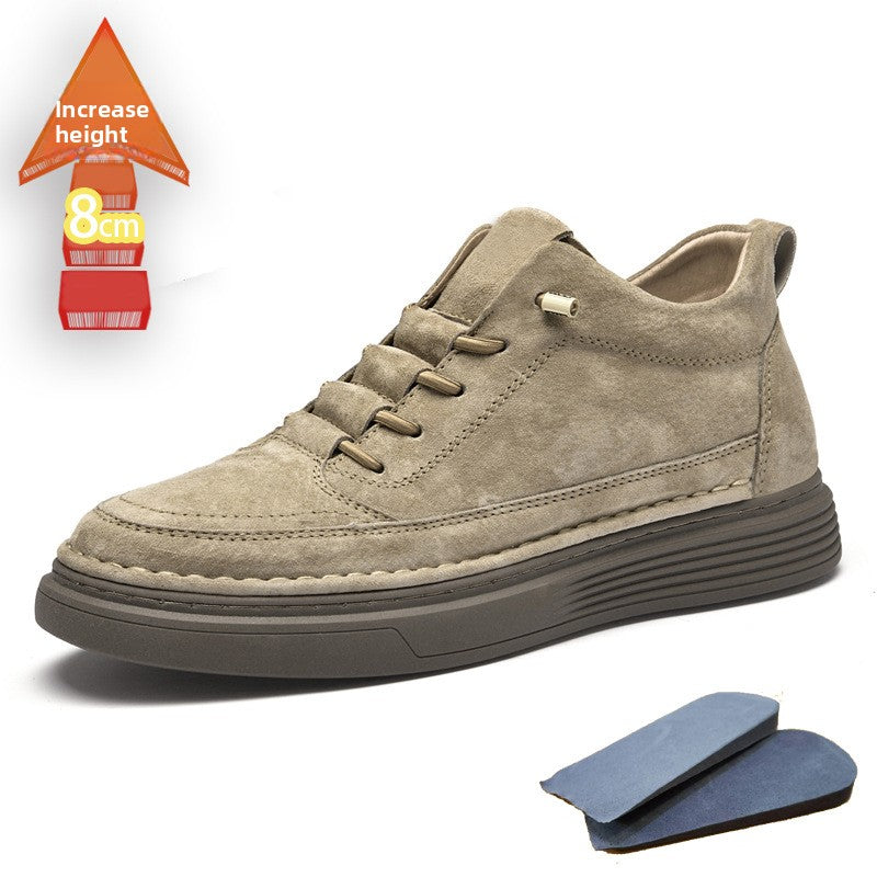Men's Retro Suede Height Increasing Casual Board Shoes