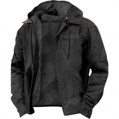 Men's Fleece Lined Hooded Jacket