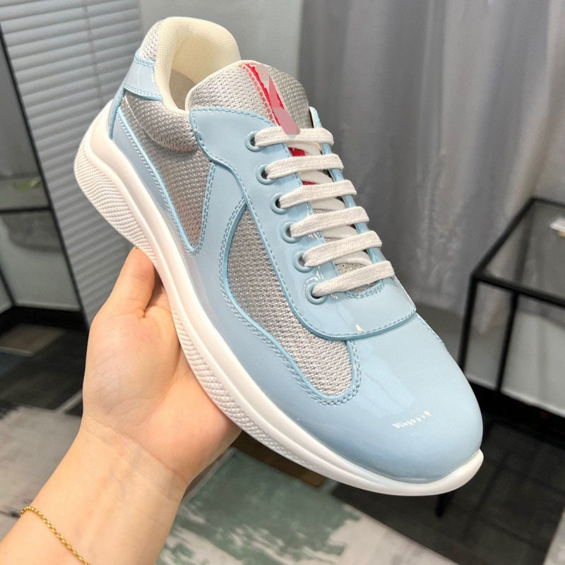 Casual Breathable Cowhide Canvas Sneakers for Men