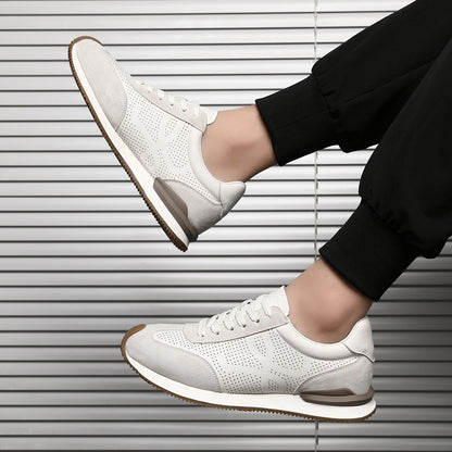 First layer cowhide white shoes