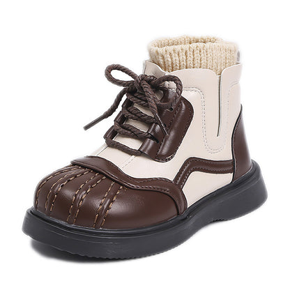 Girls Synthetic Leather Ankle Boots