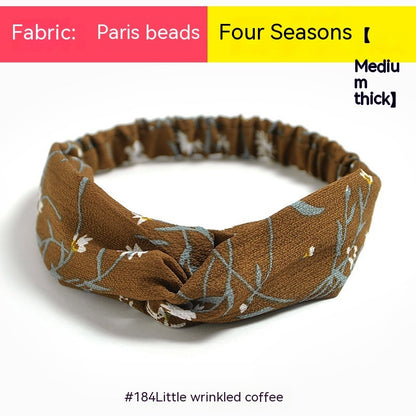Elastische gekruiste chiffon hoofdband in Boheemse stijl