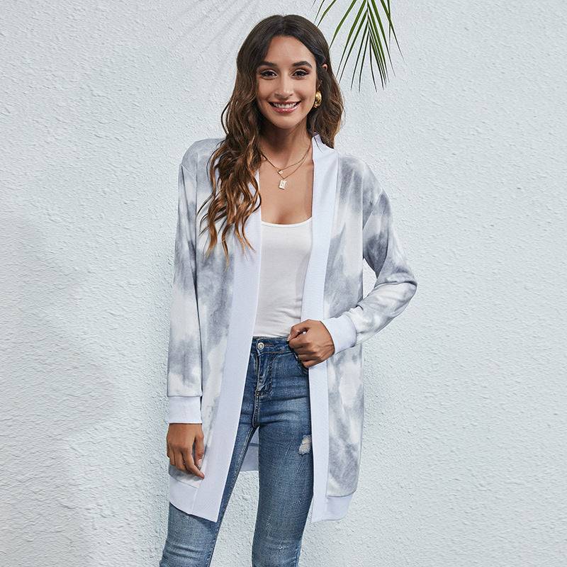 Bedrukt gebreid cardigan