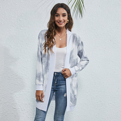 Bedrukt gebreid cardigan