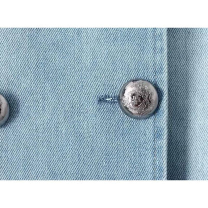 Womens Cape Denim Short Coat Loose Fit Lightweight Jacket
