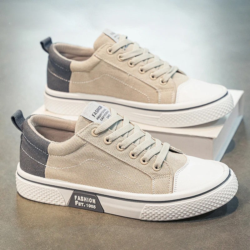 Mens Casual Canvas Shoes Low Top Breathable Comfortable