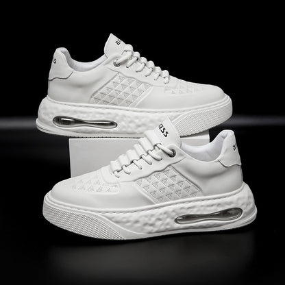 Mens Breathable Cowhide Casual Sneakers