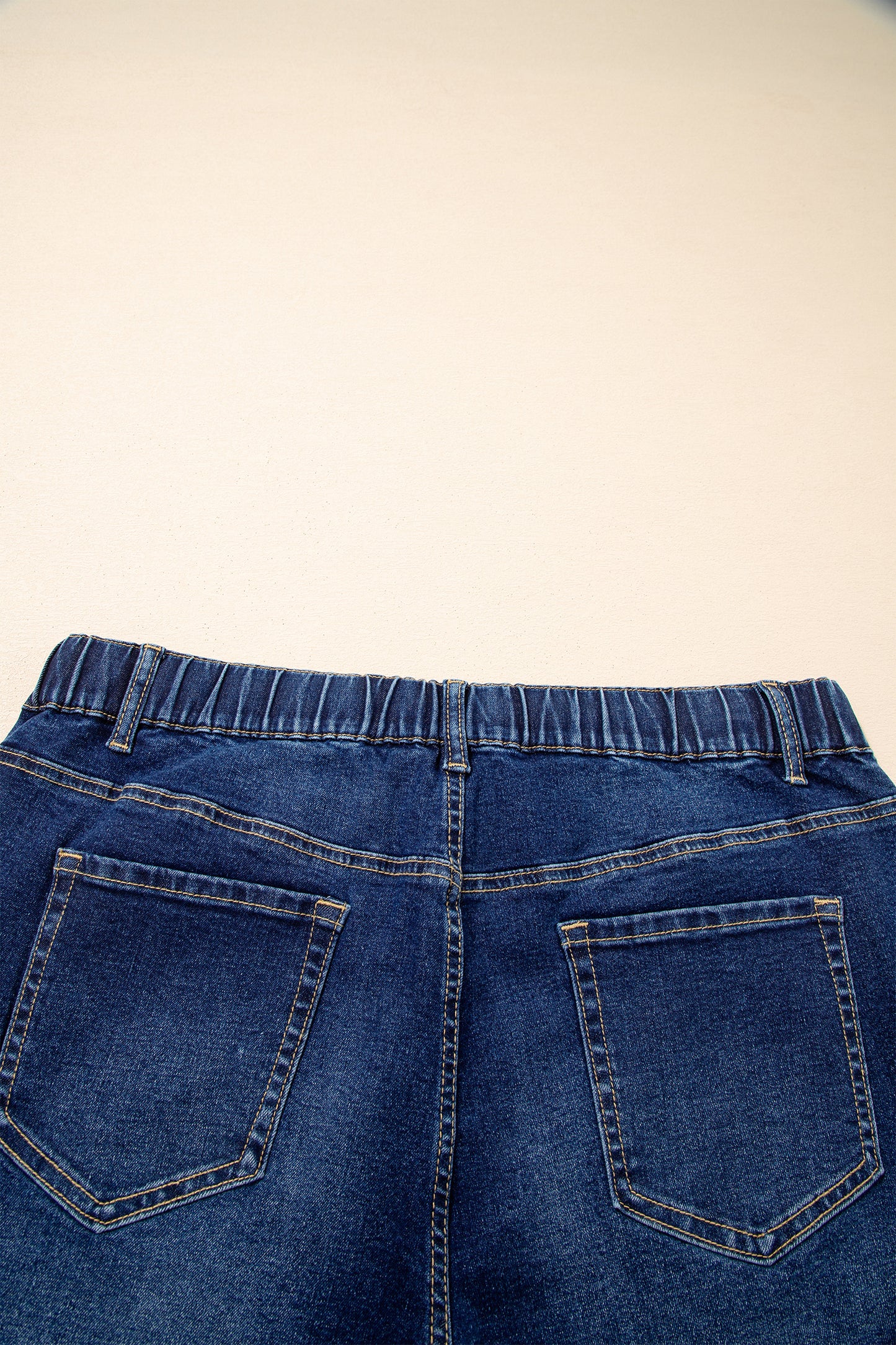 Jeans met acid wash-effect en vetersluiting plus size