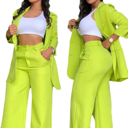 Elegant Solid Color Women's Suit Set