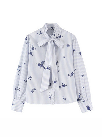 Womens Plaid Bow Tie Shirt