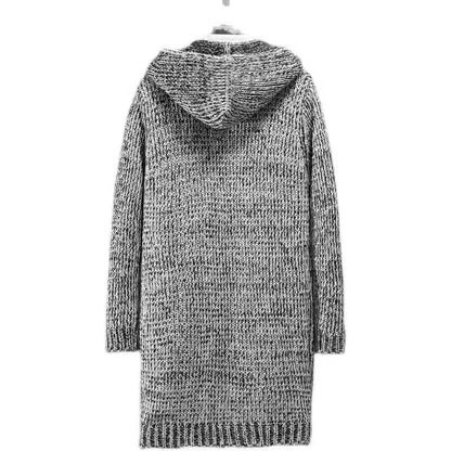 Mens Hooded Knit Cardigan