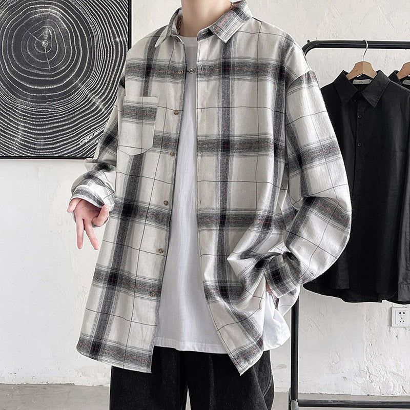 Klassiek oversized geruit overhemd voor heren
