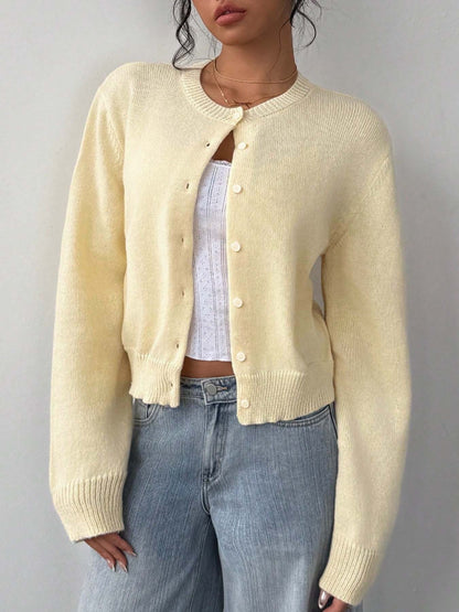 Long Sleeve Knit Sweater Cardigan
