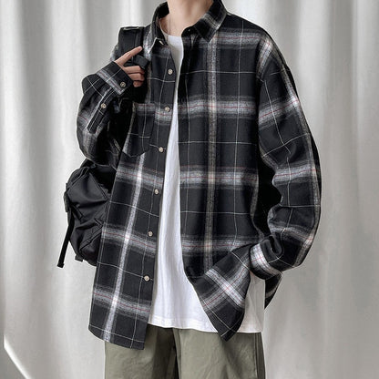 Klassiek oversized geruit overhemd voor heren
