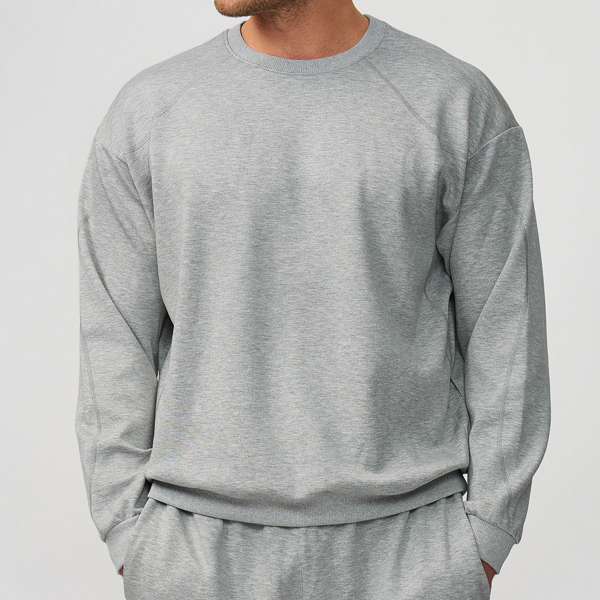 Heren losse sweatshirt met ronde hals