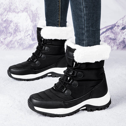 Unisex Warm Fur Lined Flat Snow Boots