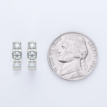 Moissanite Oorbel Oorbel S925 Sterling Zilver Zwart En Wit