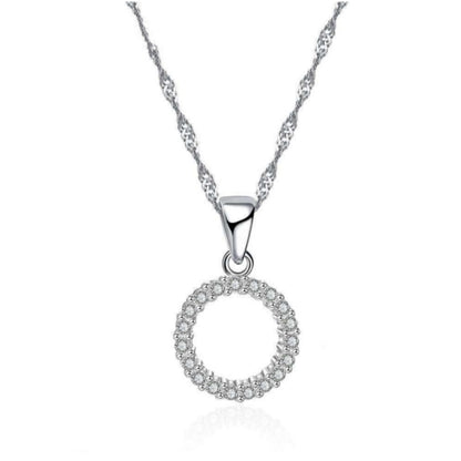 Vintage Sterling Silver Cubic Zirconia Necklace and Earrings Set