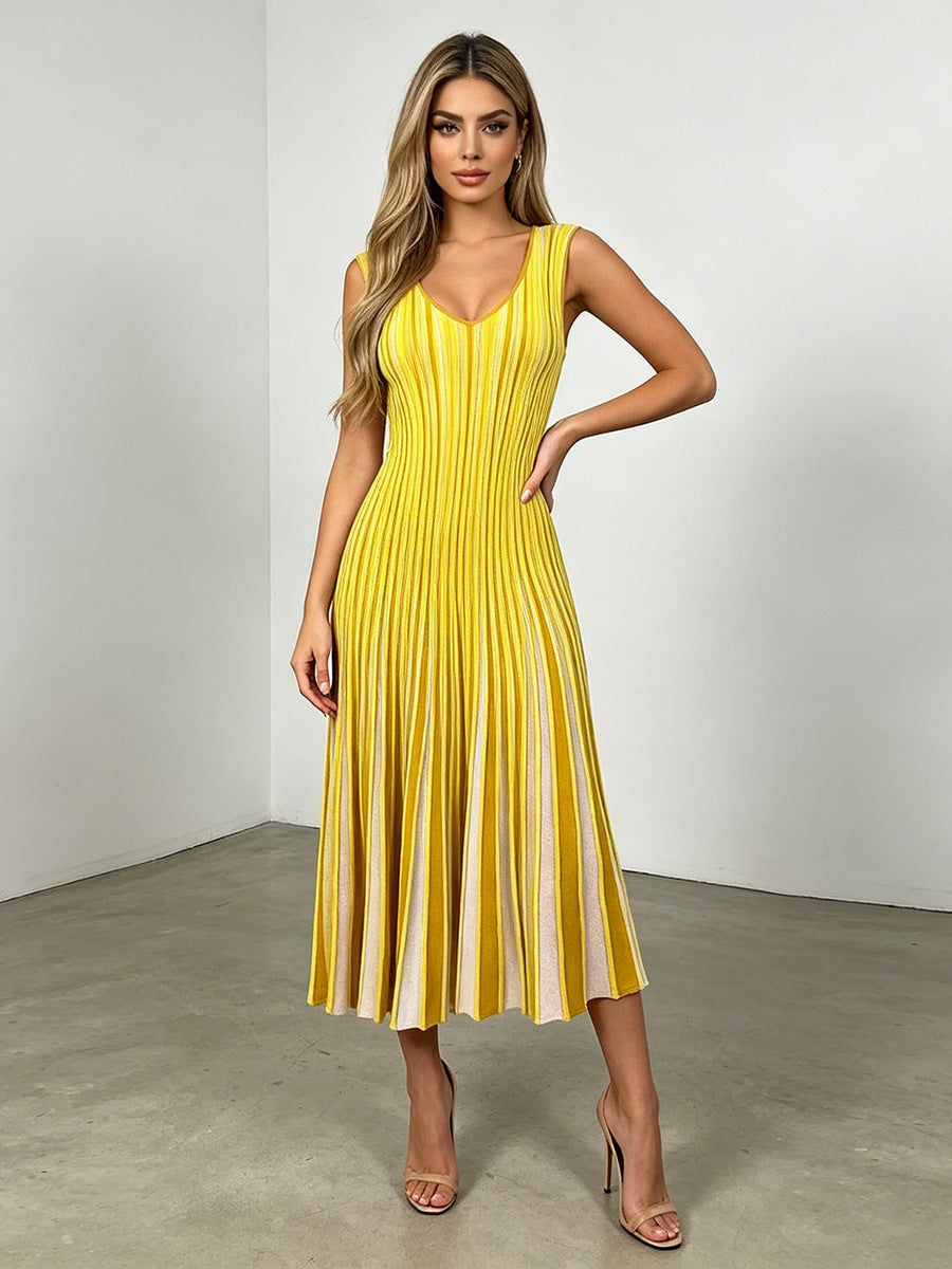 Elegant Mature Style Commuter Long Dress