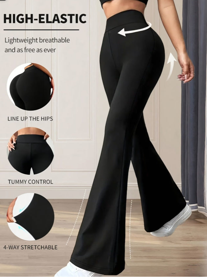 Womens High Waisted Micro Flare Pants