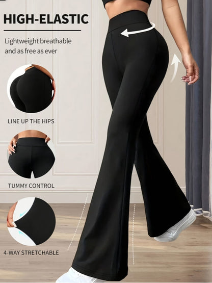 Womens High Waisted Micro Flare Pants