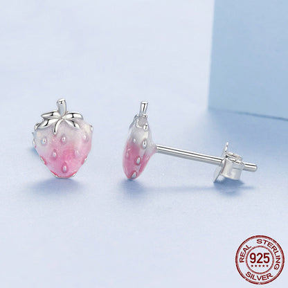 S925 Sterling Zilveren All-match En Zoete Oorbellen