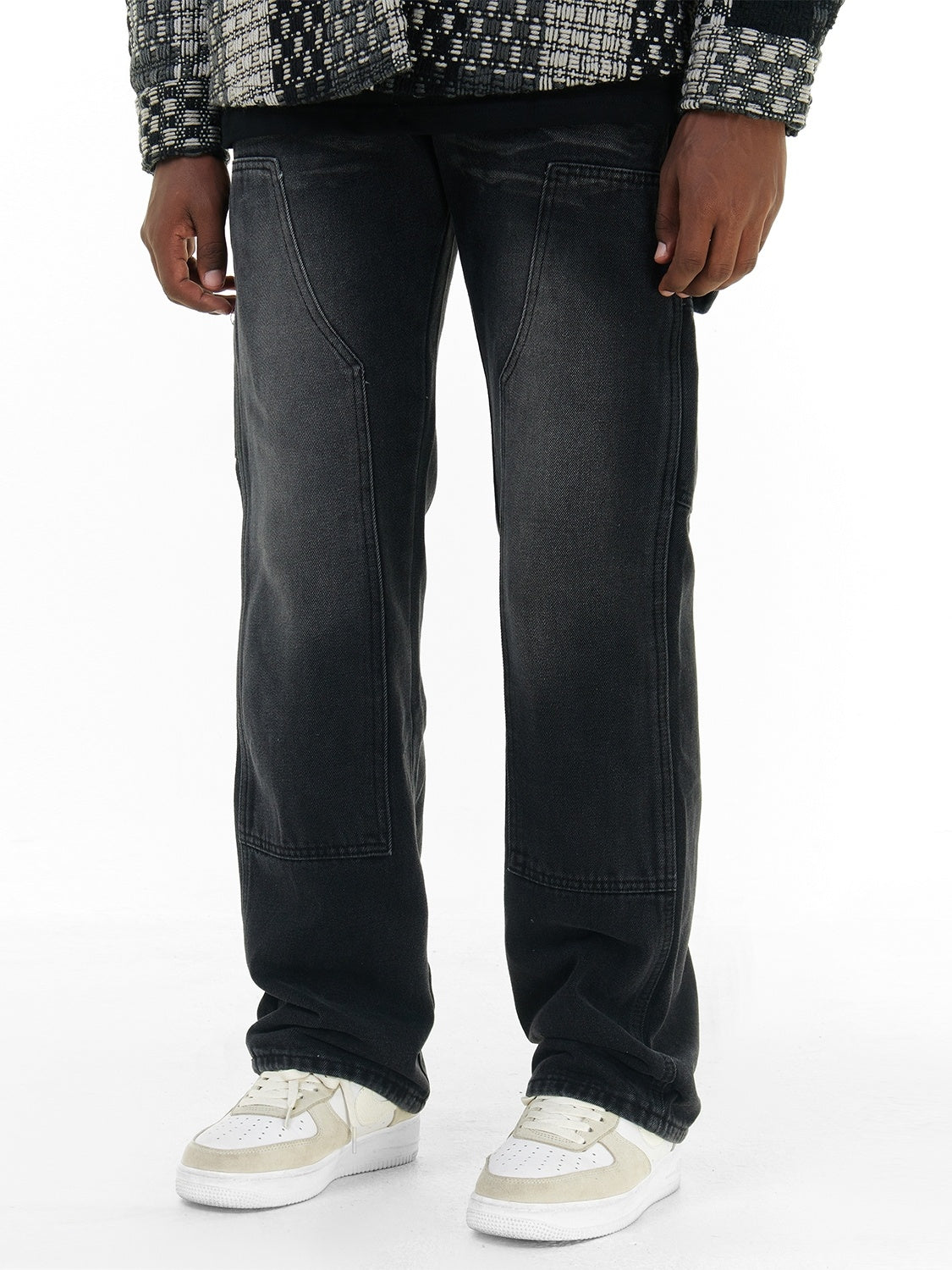 Gradient Washed Straight Leg Jeans American High Street Heren