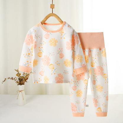 Childrens Cotton Pajama Set Long Sleeve Two-Piece