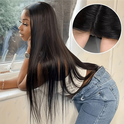 Fashion Long Straight Hair Wig Front Lace Full Head Wig