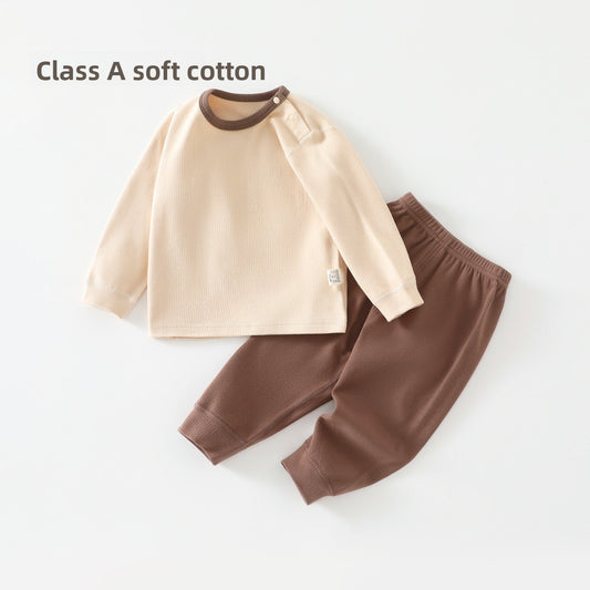 Tweedelige katoenen pyjamaset voor baby's