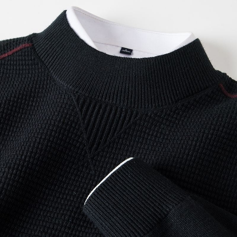 Mens Half Turtleneck Long Sleeve T-Shirt