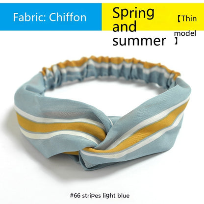 Elastische gekruiste chiffon hoofdband in Boheemse stijl