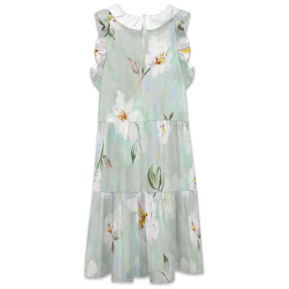 Ruffled high-waisted dress