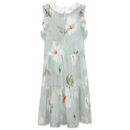 Ruffled high-waisted dress