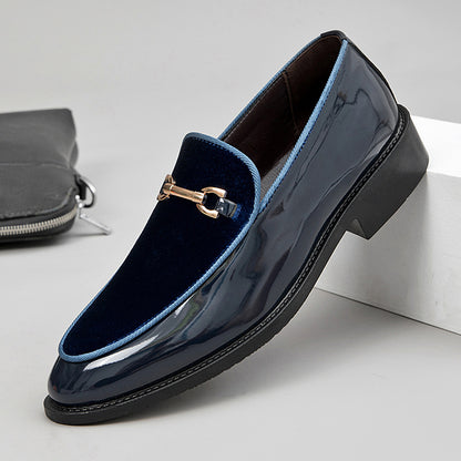 Glanzende schoenen van fluweel en lakleer lichtgewicht trendy veelzijdig en casual