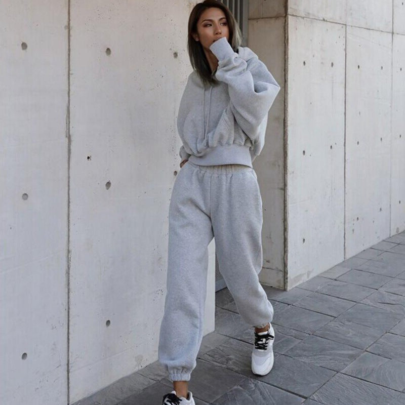 Women's Casual Sweatshirt Jacket and Pants Set