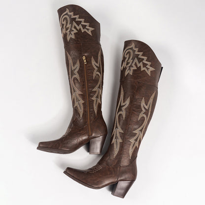 Boots Western Cowboy Boots Knight Boots