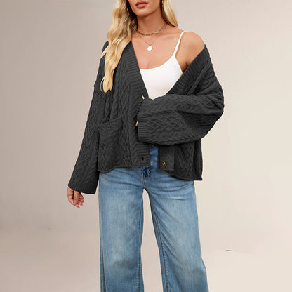 Womens Loose Knitted Cardigan